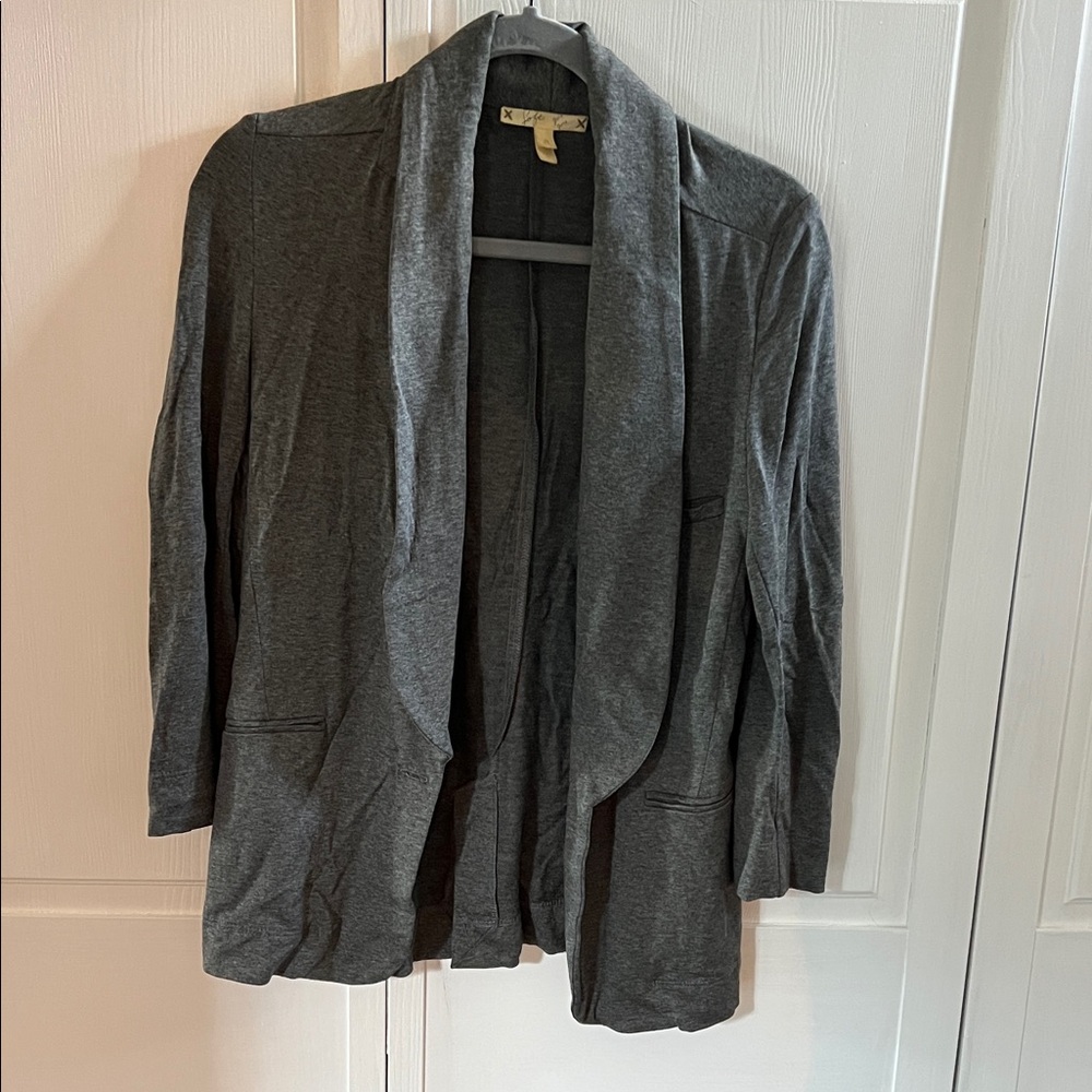 Soft Joie gray jersey 3/4 sleeve blazer